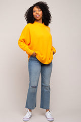 Orange Mock Neck Sweater