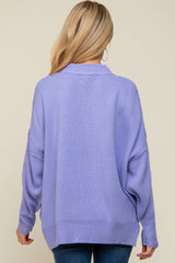 Lavender Mock Neck Maternity Sweater