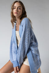 Blue Knit Cardigan