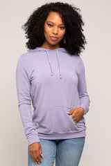 Lavender Soft Knit Pullover Hoodie