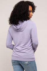 Lavender Soft Knit Pullover Hoodie