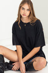 Black Faded Oversized T-Shirt