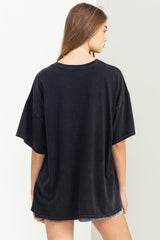 Black Faded Oversized T-Shirt