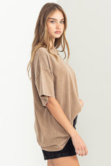 Mocha Faded Oversized T-Shirt