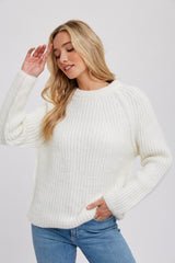 Ivory Basic Chunky Knit Sweater