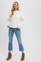 Ivory Basic Chunky Knit Sweater