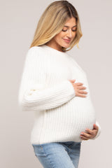 Ivory Basic Chunky Knit Maternity Sweater