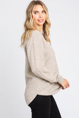 Cream Knit Pullover Sweater