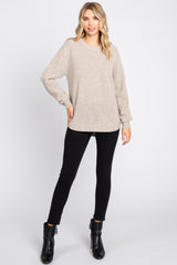 Cream Knit Pullover Sweater