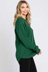 Hunter Green Knit Pullover Sweater