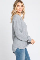 Heather Knit Pullover Sweater