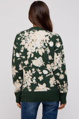 Forest Green Floral Maternity Sweater