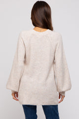 Beige Soft Brushed Maternity Sweater