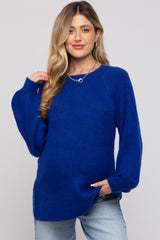 Royal Blue Soft Brushed Maternity Sweater