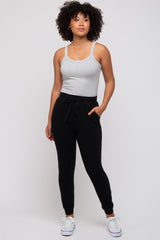 Black Ultra Soft Knit Drawstring Joggers