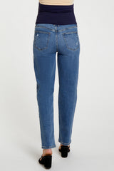 Blue Straight Maternity Jeans