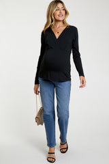 Blue Straight Maternity Jeans