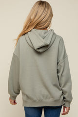 Sage Drawstring Maternity Hoodie