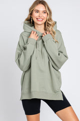 Sage Drawstring Maternity Hoodie