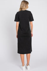 Charcoal T-Shirt Midi Dress