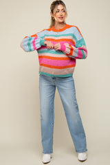 Multi-Color Striped Maternity Sweater