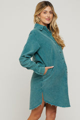 Jade Corduroy Button Down Collared Maternity Dress