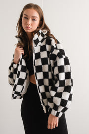 Black And White Check Jacket