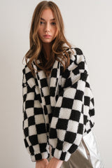 Black And White Check Jacket