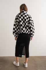 Black And White Check Jacket