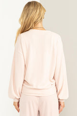 Light Pink Soft Knit Pullover Top