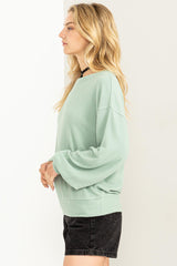 Mint Green Soft Knit Pullover Top