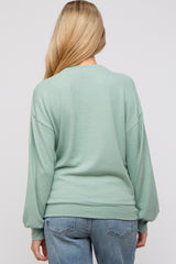 Mint Green Soft Knit Maternity Pullover Top