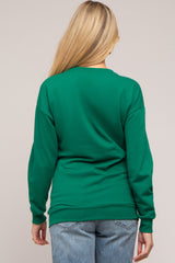 Green Pullover Maternity Sweatshirt