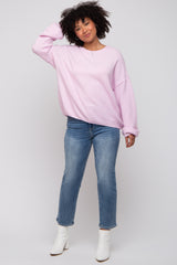 Light Pink Basic Drop Shoulder Sweater