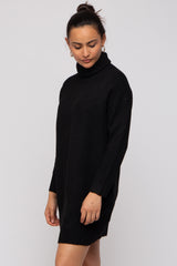 Black Turtleneck Sweater Mini Dress