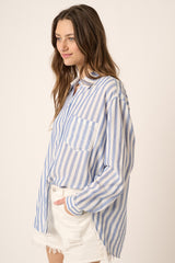 Blue Striped Button Down Shirt