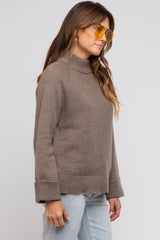 Mocha Mock Neck Sweater