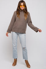 Mocha Mock Neck Sweater