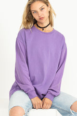 Lavender Oversized Long Sleeve Top