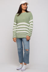 Green Striped Sweater