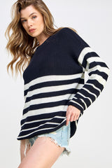 Black Striped Sweater