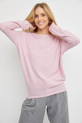 Light Pink Knit Long Sleeve Maternity Top