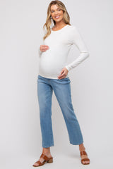 Ivory Long Sleeve Maternity Top