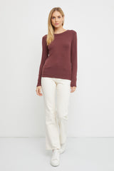 Burgundy Long Sleeve Maternity Top