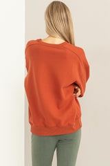 Rust Basic Fleece Sweatshirt