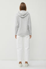 Heather Grey Drawstring Hooded Sweater