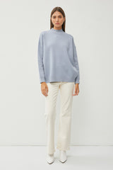 Light Blue Mock Neck Sweater