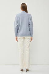 Light Blue Mock Neck Sweater