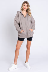 Taupe Hooded Jacket