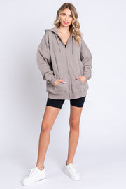 Taupe Hooded Jacket